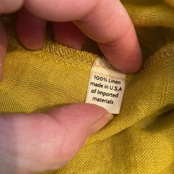 South Street Linen cropped pants w/ pockets in citron (2P) - Picture 8 of 9